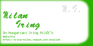 milan iring business card